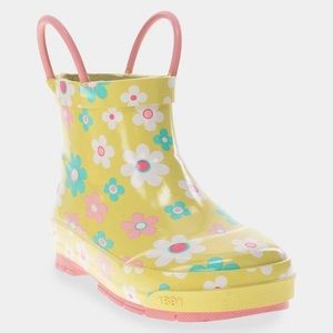 Toddler Girls' Western Chief Alice Floral Print Rain Boots - Yellow - new